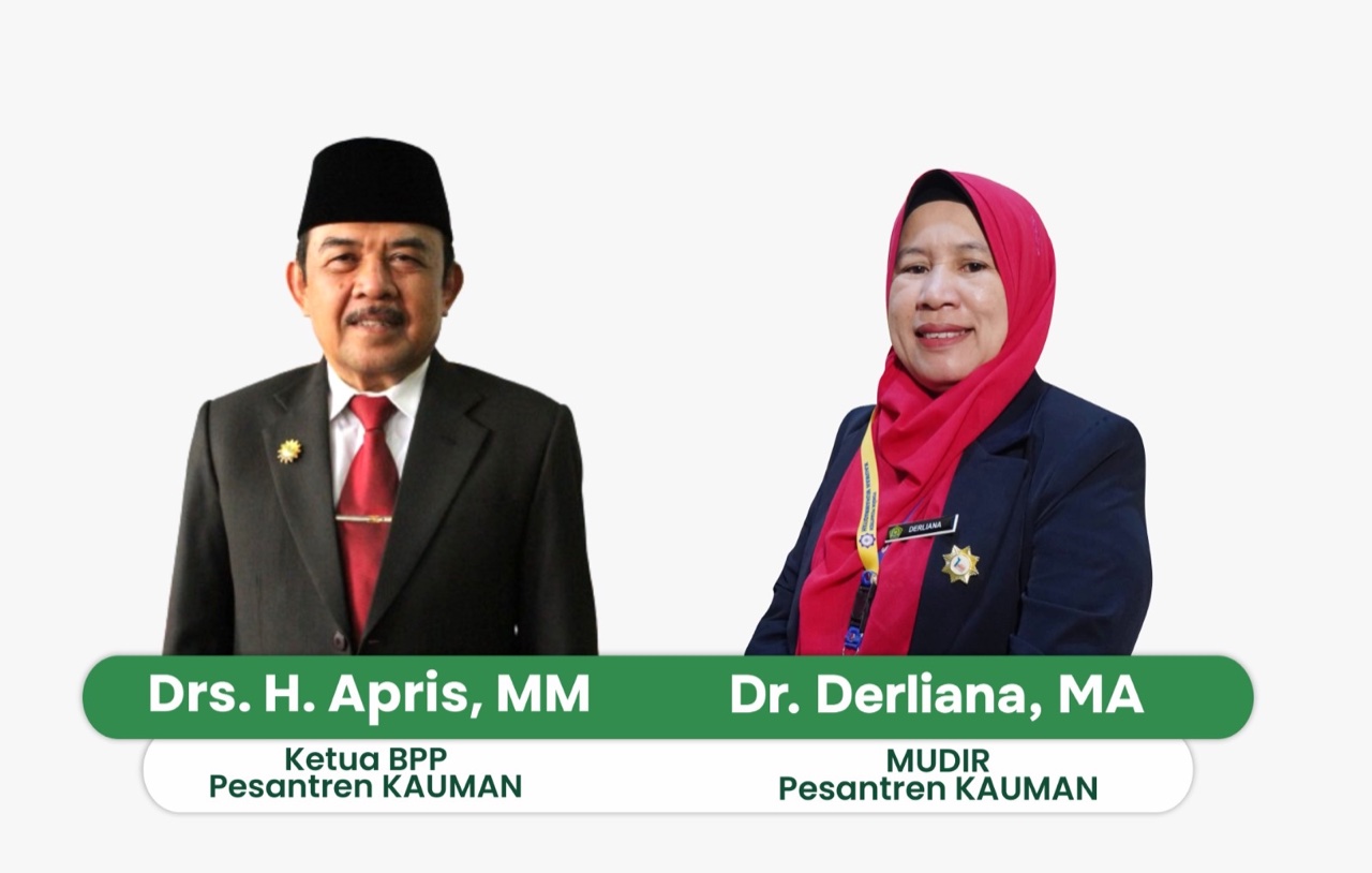 Drs. H. Apris, MM (Ketua BPP) dan Dr. Derliana, MA (Mudir) Pesantren Kauman